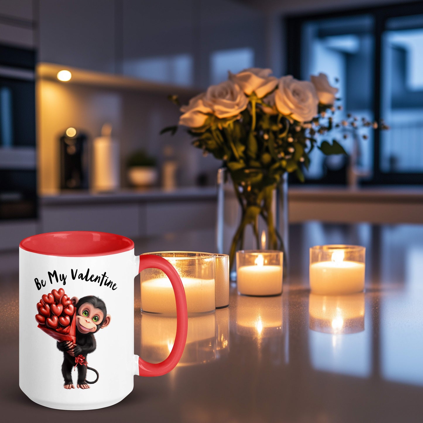 Be My Valentine Monkey Coffee and Tea Mug