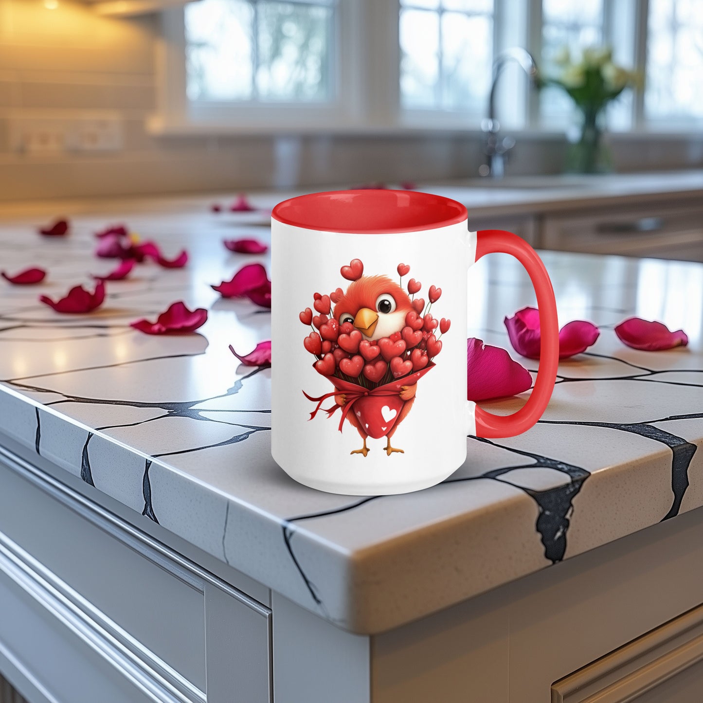 Valentine's Day Red Cardinal Coffee and Tea Mug