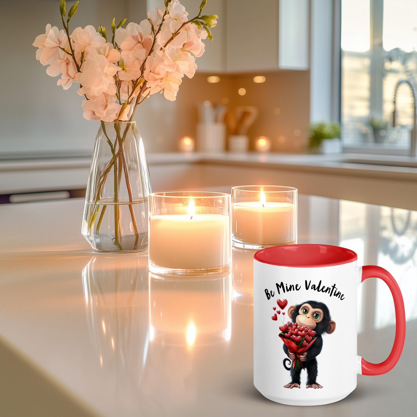 Be My Valentine Monkey Tea and Coffee Mug