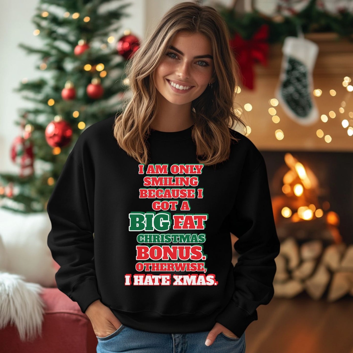 Big Fat Bonus Christmas Sweatshirt Crewneck