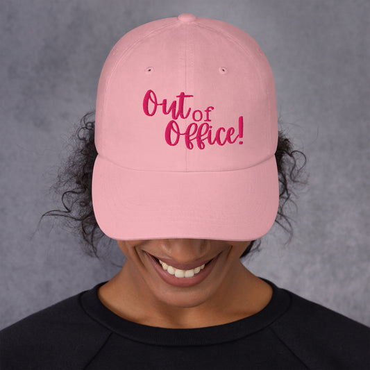 Enjoying some well-deserved downtime? Why not send a reminder to everyone that you're off the clock and the only emails you're answering are emails from your travel agent. Our work-life-balance cap with the words "Out Of Office!" embroidered on the front does the job! Nothing but vacation vibes.