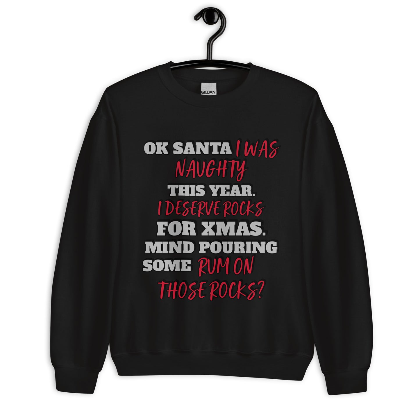 Rum On Rocks For Christmas Sweatshirt Crewneck