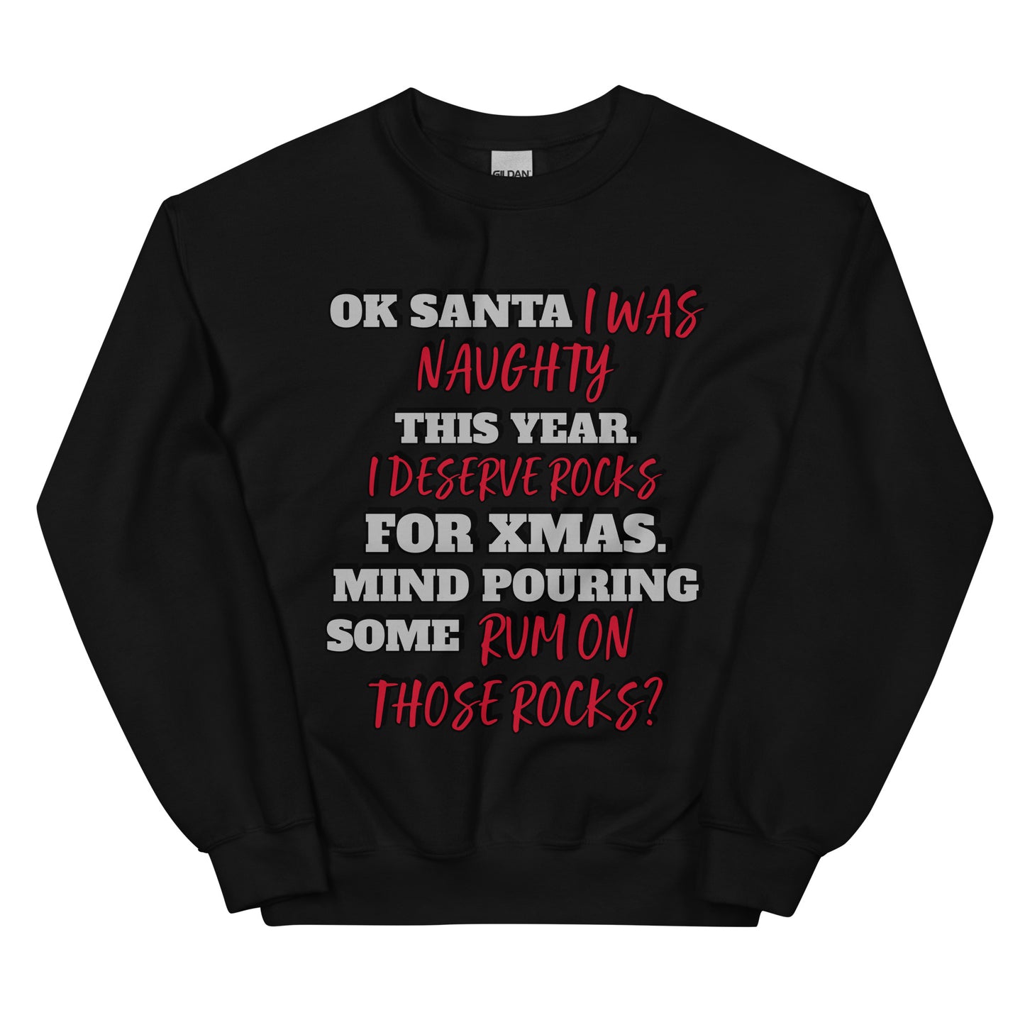 Rum On Rocks For Christmas Sweatshirt Crewneck