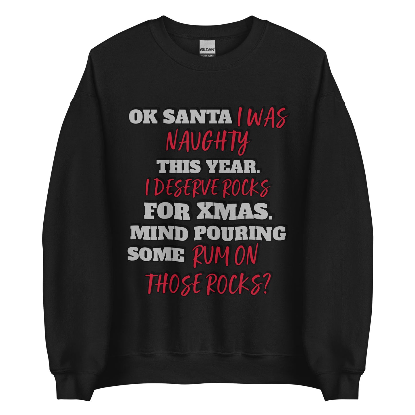 Rum On Rocks For Christmas Sweatshirt Crewneck