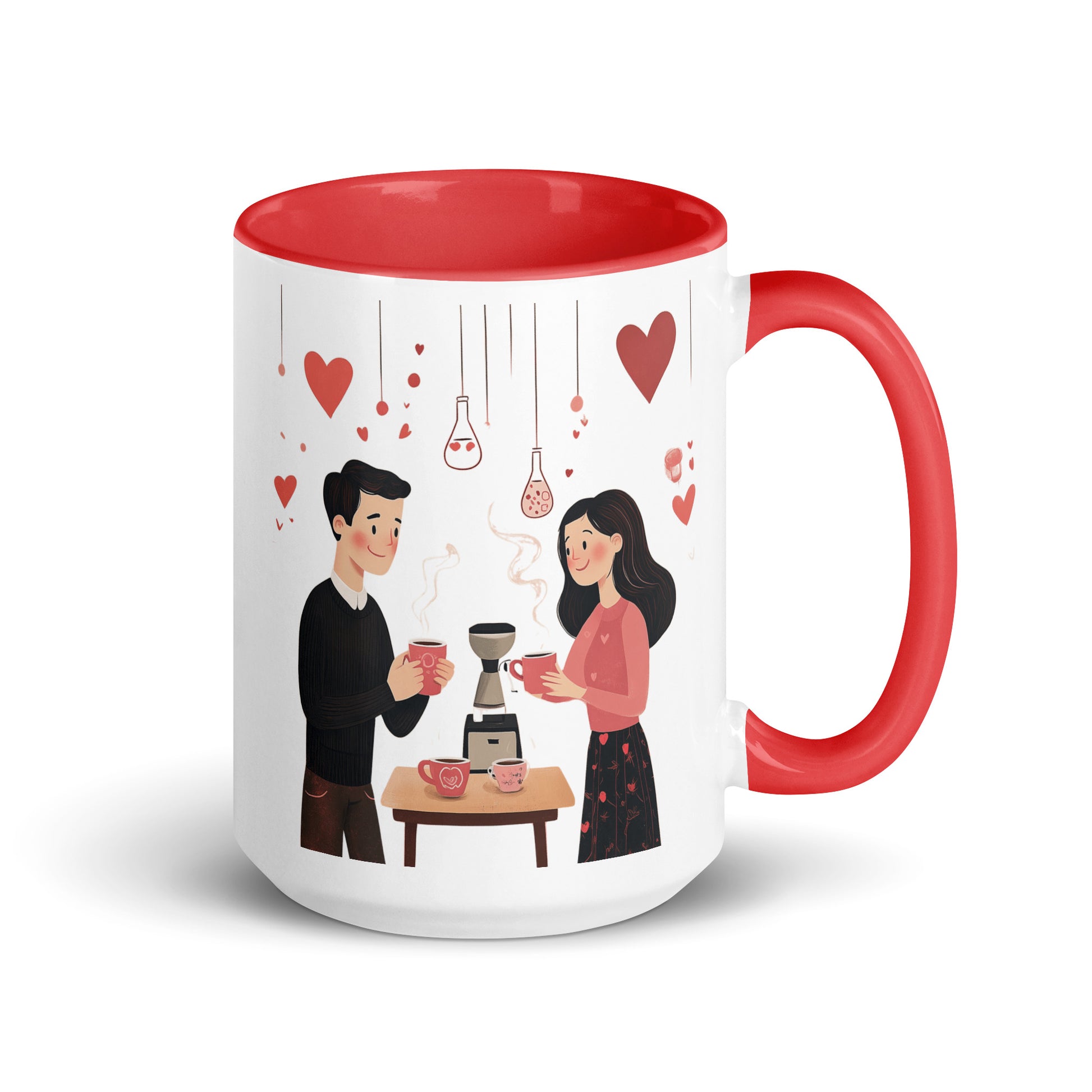 Looking for a gift to surprise your work crush or your future husband or wife? This ceramic mug features the words "we got breakroom chemistry" on one side, symbolizing your bond with your favorite work colleague. On the other side is an image of two colleagues enjoying a cup of coffee during a work break.