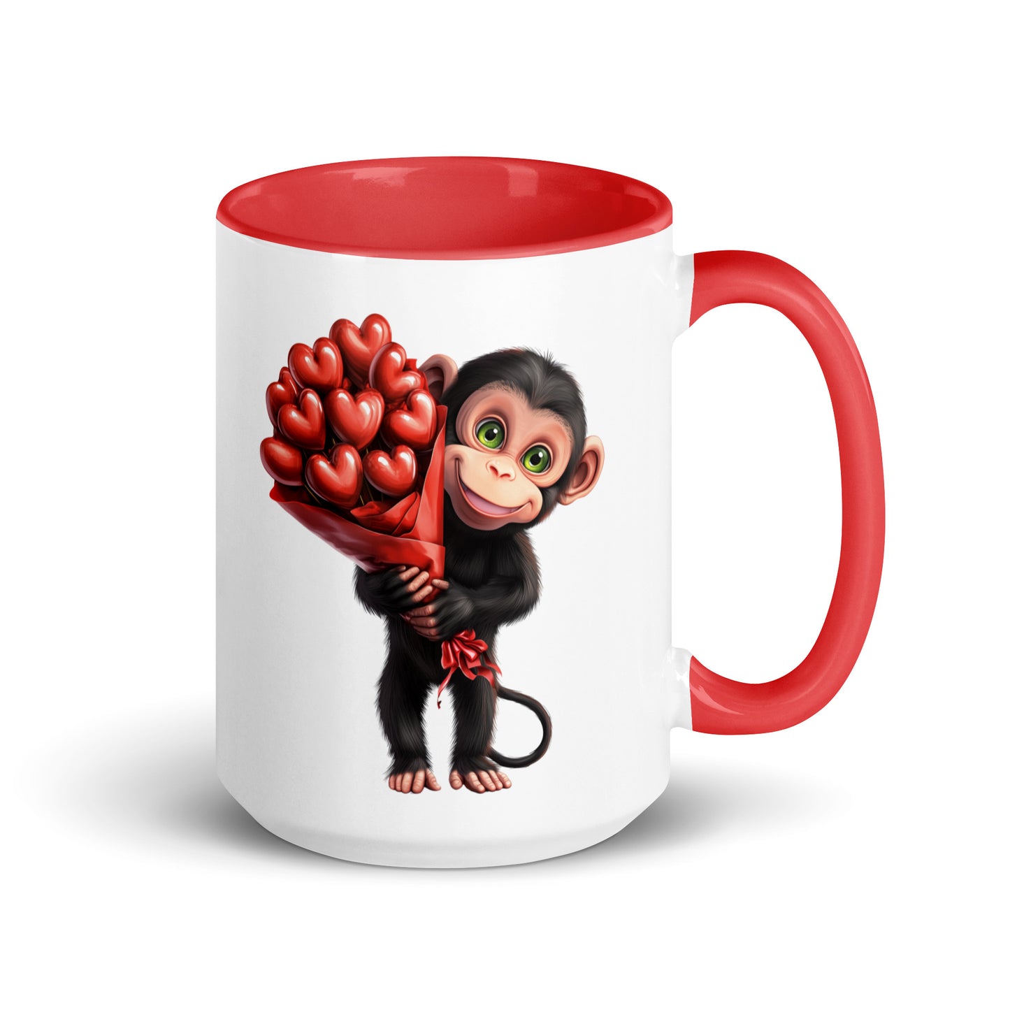 Celebrate love with a mug that is as adorable and heartfelt as your story! One side features the phrase, "You're the best thing I've ever swiped right on," making it perfect for anyone who’s found their match online. The other side showcases a cute monkey holding a bouquet of heart-shaped flowers, adding a fun and playful touch.